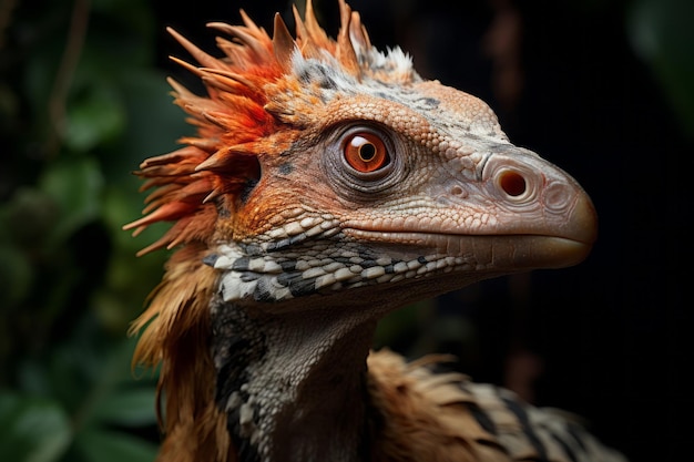 CloseUp van Oviraptor Natuurlijk licht Generatieve AI
