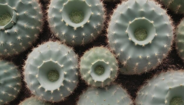 Photo closeup various cactus plants in garden