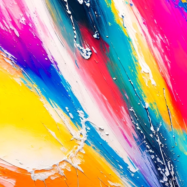 A closeup of a vibrant abstract painting aigenereted