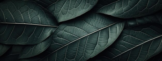 Closeup of vibrant green leaf intricate veins visible against a dark backdrop Macro shot of a lush leaves AI Generative