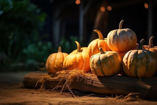 Photo closeup of vibrant multicolored pumpkins