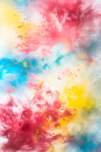 Closeup of vibrant pink ink splash against white background