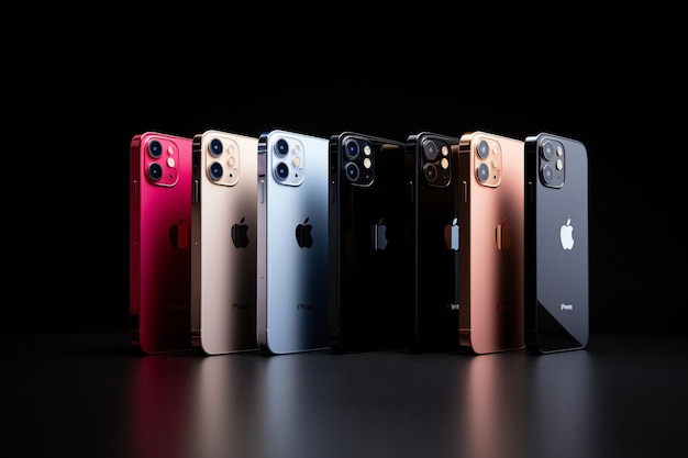 CloseUp View of Apple's Latest iPhone 15 pro max and mini in all color