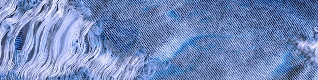 Closeup view blue natural clean denim texture