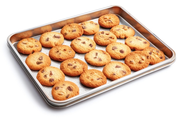 Una vista ravvicinata dei biscotti al cioccolato fondente che mette in risalto il loro fascino fatto in casa e la deliziosa bontà zuccherina