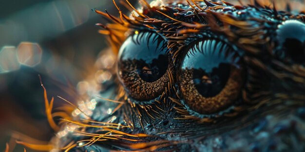 Photo a closeup view of a bug39s eye showcasing intricate details perfect for educational materials or scientific publications