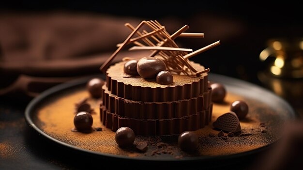 closeup view of delicious chocolate assortment