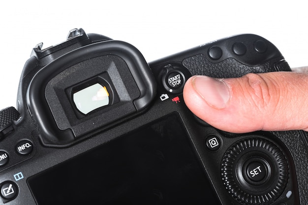 Closeup view of digital camera