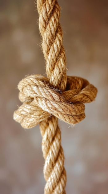 Premium Photo  Closeup View of a Hanging Rope From Ceiling in Simple Room
