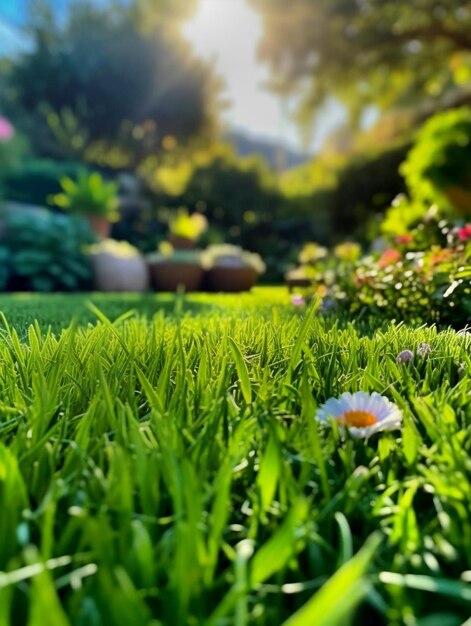 closeup view of a lawn