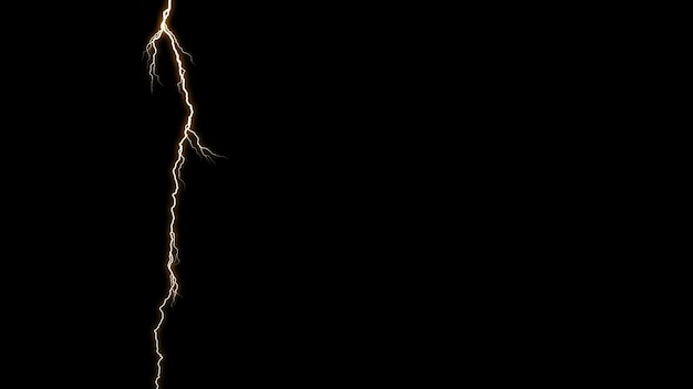 Closeup view of Lightning strike over