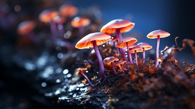 Closeup view of mushroom