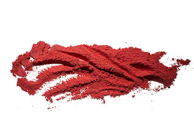 Closeup view of red Holi powder