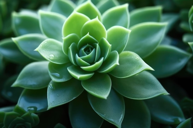 Closeup view of a succulent plant