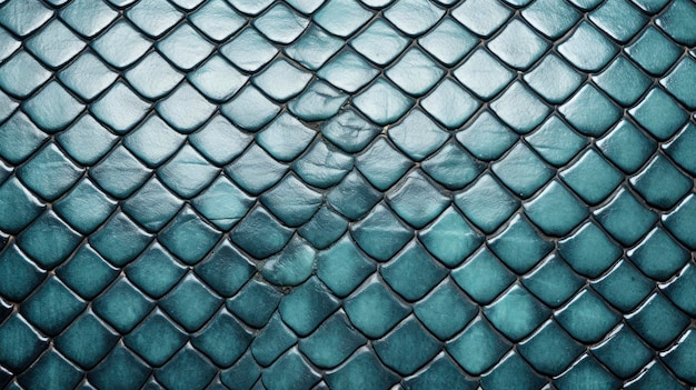 A closeup view of a vibrant green snake skin