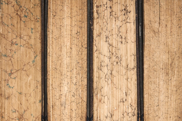 Closeup of vintage antique books