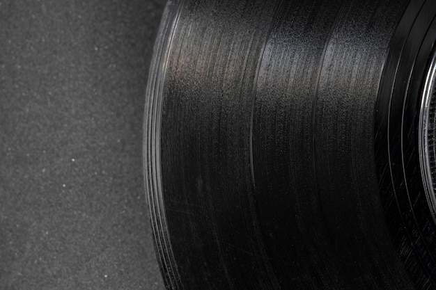 Closeup vinyl 45rpm enkele plaat met krassen