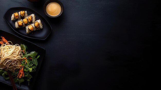 closeup of a waffle on a wooden board with ingredients in the background