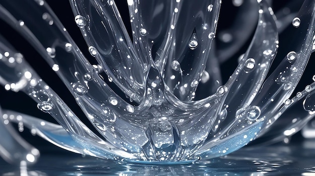 Closeup of water drop splash under the lights perfect for wallpapers