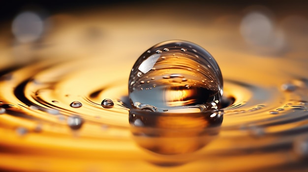 Photo closeup water drop