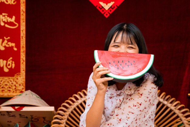 Closeup watermelon fruit juicy and refreshing summertime delight highres photo