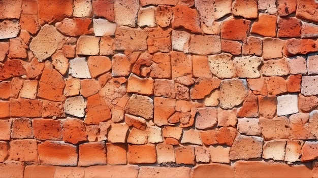 Близкий взгляд на выветрившуюся стену с трещинами и обрывающейся оранжевой краской