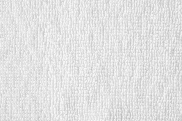 Closeup white cotton towel texture abstract wall