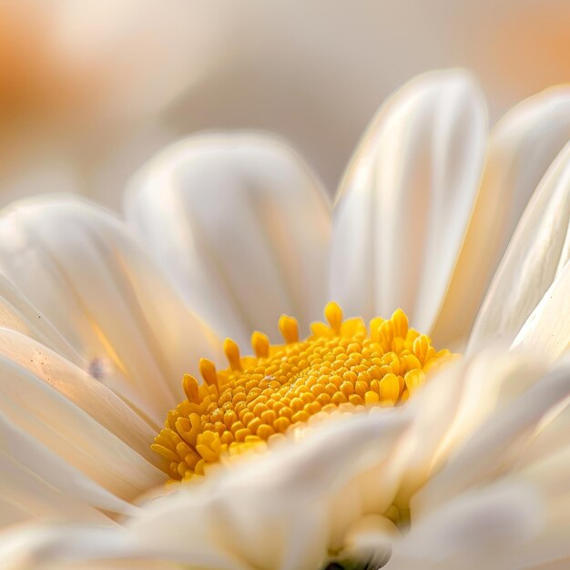 Closeup of a White Daisy in Soft Focus