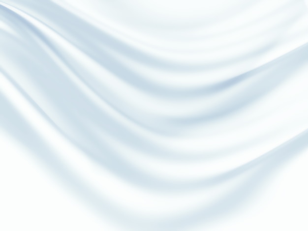 Closeup of white satin fabric as background