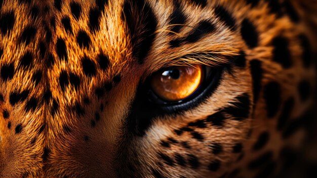 closeup of wild cheetah eye