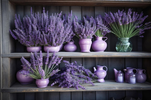 A closeup of wild lavender flowers in the countryside showcasing the macro details and herbal fragrance