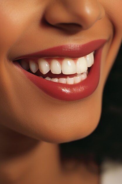 Closeup of a woman's smile