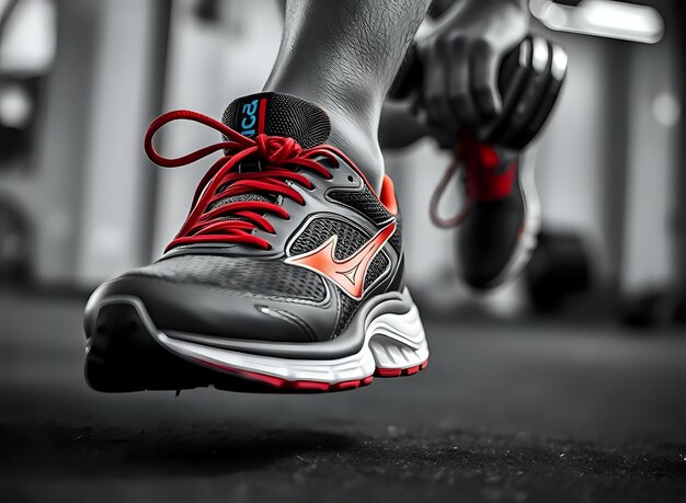 Closeup of Woman Tying Her Running Shoe Tags Premium AI generated image