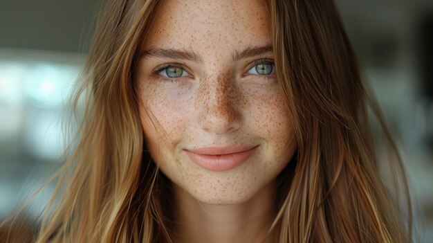 CloseUp of Woman With Freckles