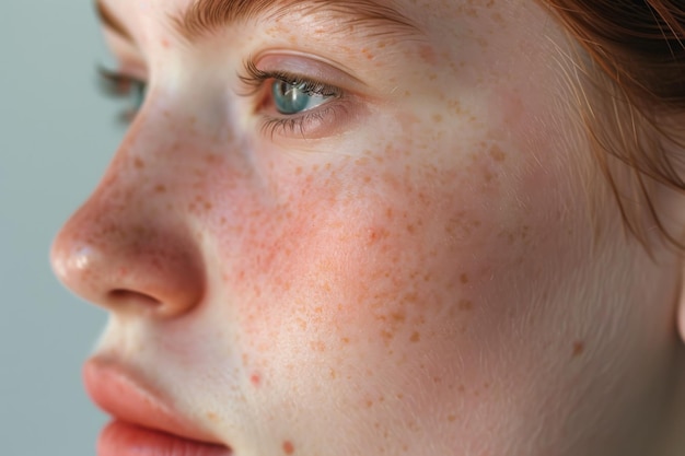 CloseUp Of A Womans Freckles