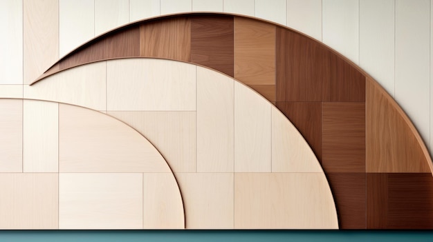 Photo closeup wood marquetry wallpaper abstract pattern background generative ai