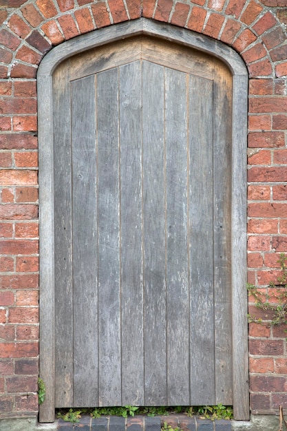 Closeup of Wooden Door Entrance