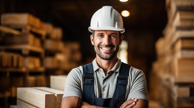 A closeup of a worker wearing a hard hat and holding a blueprint