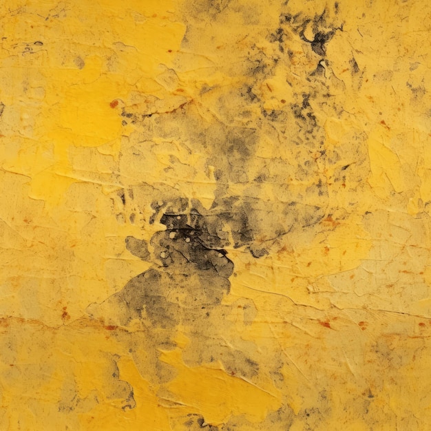 Closeup of a yellow grunge texture with a warm pattern