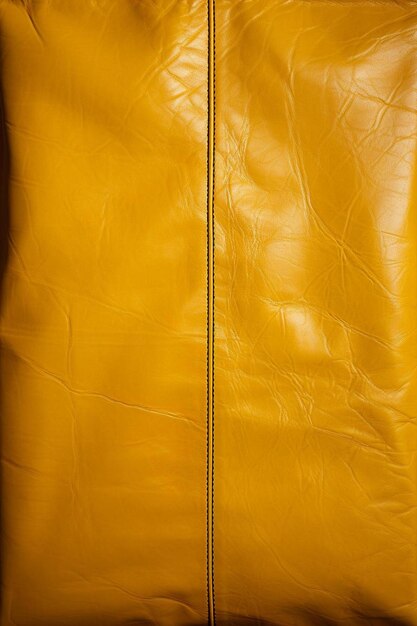 Closeup on yellow leather backgroun