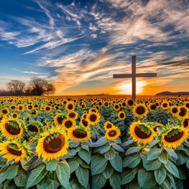 Closeup of yellow sunflower