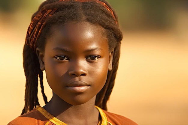 a closeup of a young girl