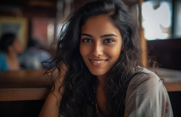 Closeup of a young Indian woman