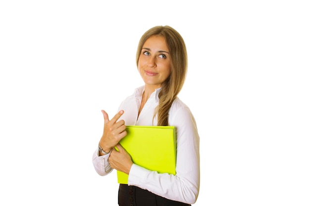 Closeup of a young woman gesturing