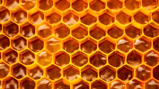Closeups of delicious honeycomb on full background