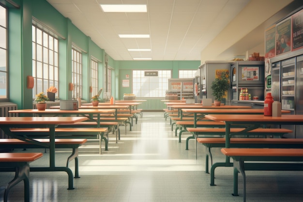 Closeups of school cafeteria trays Back to school