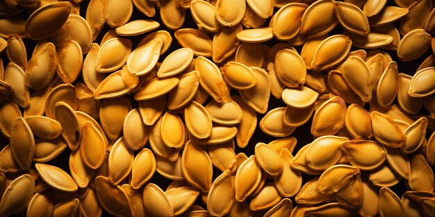 Closup of pumpkin seeds generative ai