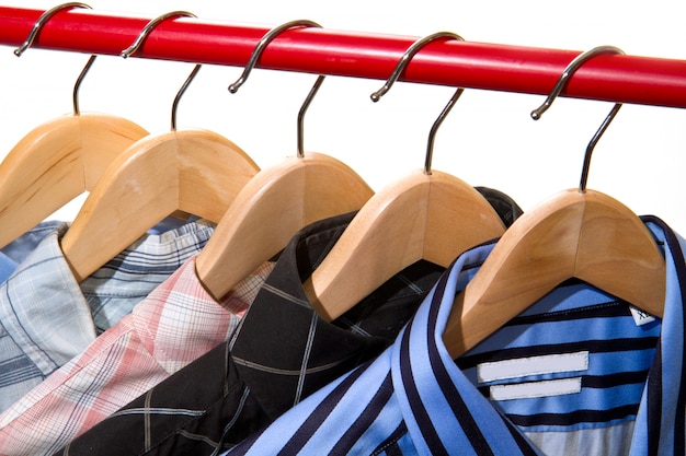 Cloth Hangers with Shirts