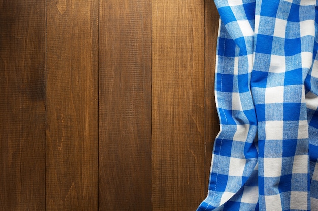 Cloth napkin on wooden  