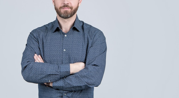 clothes are the spirit of fashion. confident man cropped view. casual business style. stylish menswear. mens fashion. wardrobe essentials. quality designer clothing, copy space.